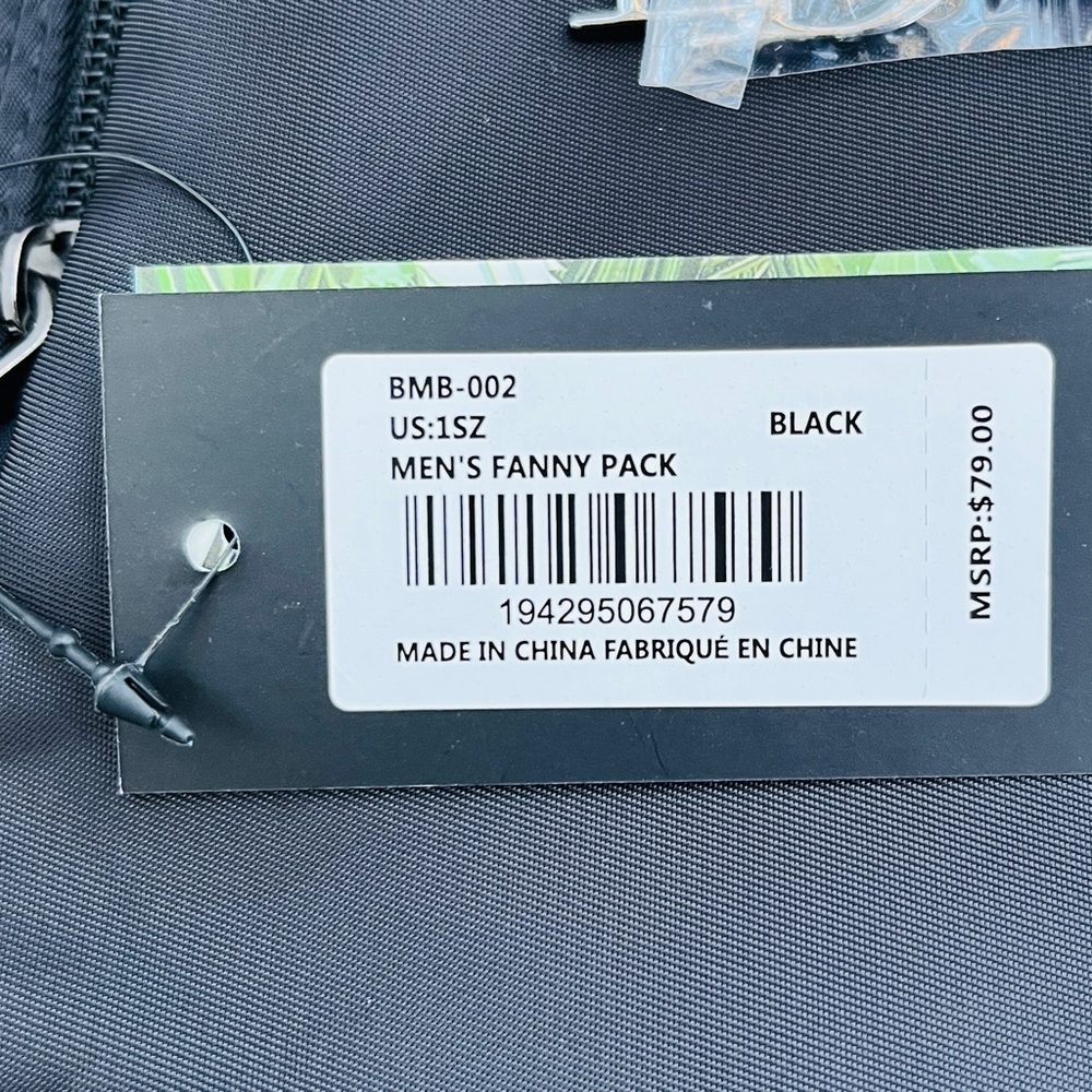 Badgley Mischka Unisex Black Sling Bag - Picture 4 of 4